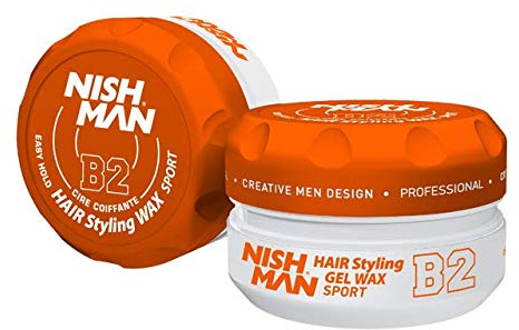 Nish Man Hair Styling Wax B Series – Aqua – Matt – Haar-Styling-Wachs-Gel – verschiedene Auflistungen, hergestellt von Nish Man, inklusive Barber & Beauty Verpackung (Sport)
