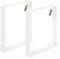 LAMO Manufaktur Tischbeine für Schreibtisch Esstisch, Simple Medium, Vierkantprofil 60x30 mm, Tischgestell 80x72 cm (BxH), Weiß, 2 Stück, LTS-01-D-FF-9016
