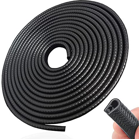 SYOAUTO 20M Autotür Kantenschutz Kein Kleber Kantenschutz Auto Universal Fit Schwarzer Kantenschutz Gummi Kantenschutz Bleche für Limousinen, LKW, SUV, ATV, UTV