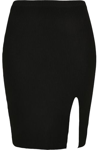 Urban Classics Damen Ladies Rib Knit Skirt 4XL Black