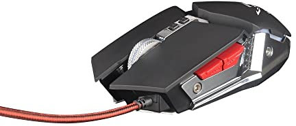 Gamium WE Souris Gamer métallique Max 6400DPI avec Rétro-éclairage 6 Couleurs, 7 config DPI, Toucher Doux, 8 Boutons