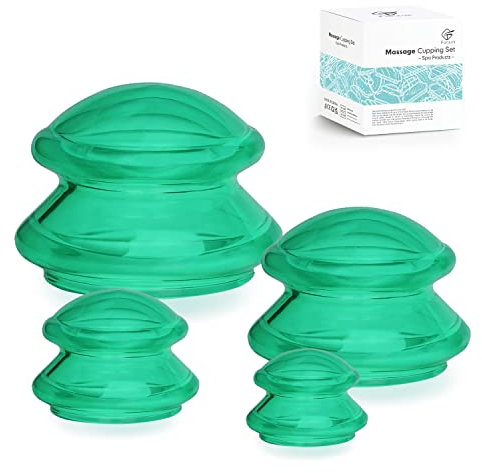Funxim Schröpfgläser Silikon Ultra Clear Schröpfen Anti Cellulite Cup Vakuum Schröpfen für Reduzierung von Cellulite und myofaszialen Freisetzung für Masseur und Heimgebrauch