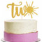 Cake Topper Sun Two - Gold Glitter Sunshine 2nd Birthday Smash Topper for Photo Booth Props, Party Cake Decorating (Single-sided)