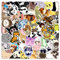 50 Pack Stickers for Children - Animals Stickers Panda Aesthetic Scrapbook Vintage Waterproof Reusable for Kids - DIY Reward for Skateboard, Bottle, Laptop Decal, Moto, Bicycle, Suitcase, Books