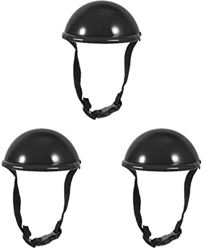 POPETPOP Lot De 3 Casques en Plastique pour Chien Et Chat Légers Et Élégants pour La Sécurité des Animaux De Compagnie en Extérieur