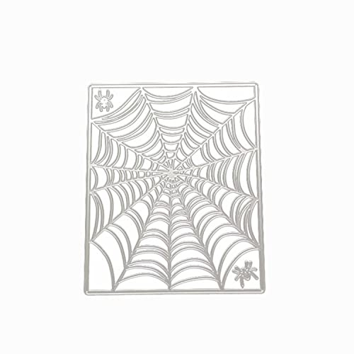 Qoiseys Halloween-Spinnennetz, Metall-Stanzformen für Kartenherstellung, Stanzformen, Schablonen für DIY, Scrapbooking, Fotoalbum, dekoratives Papier, Basteln, Prägeschablone