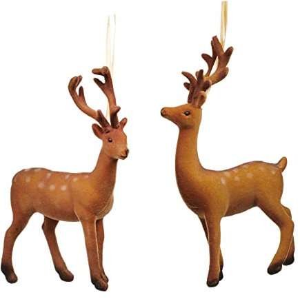 Goodwill Christbaumkugel-Hirsch-Rentier Braun H 15 cm Vorteilangebot Ass Pro 2 Stück