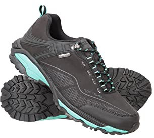 Mountain Warehouse Collie Waterproof Womens Shoes - Lightweight Ladies Shoes, Breathable Walking Shoes – for Spring Summer, Walking, Hiking & Outdoors Black Adult Shoe Size 9