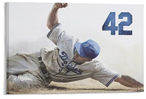 Jackie Robinson American Legend Poster Druck Foto Kunst Malerei Leinwand Poster Home Modern Decor Poster 40 x 60 cm