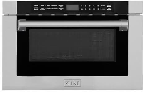 ZLINE 24 1.2 cu. ft. Built-in Microwave Drawer with a Traditional Handle in Stainless Steel