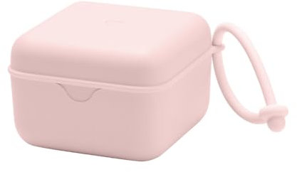 BIBS Dummy Box with Elastic Band Steriliser Box for Dummies 100% BPA Free Material Blossom