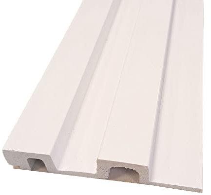 FLOORINTEX Panel de listones 3D acústico - (Panel 250x12x2,1 cm., Blanco) Paneles de Poliestireno imitación Madera Revestimiento de Listones Friso de Listones