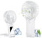Wastou Ventilador Portátil de Mano,Mini Ventilador Silencioso Recargable por USB,Ventilador de Personal con Espejo,Ventilador Pequeño de 4 Velocidades con Batería para Oficina,y Viajes(Blanco)