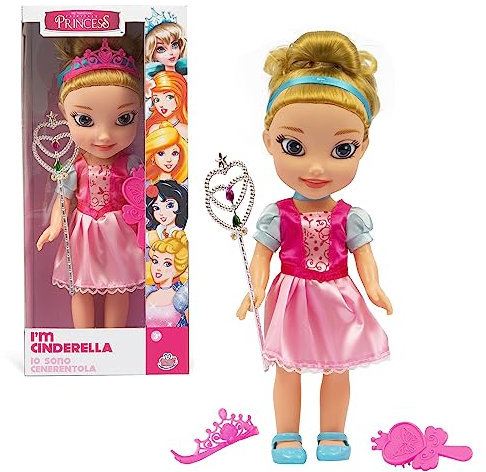 Cry Babies Fairytale Princess, Puppe 35 cm, mit Prinzessin Outfit und Zubehör, Modell Cinderella, Spielzeug für Kinder ab 3 Jahren, FAT012