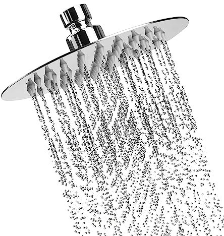 Duschkopf Gross, PARFCO Edelstahl Duschkopf Regendusche, Hochglanzpoliert, Rund Kopfbrause 1/2 Zoll, 15cm Wassersparender Duschkopf für Badezimmer