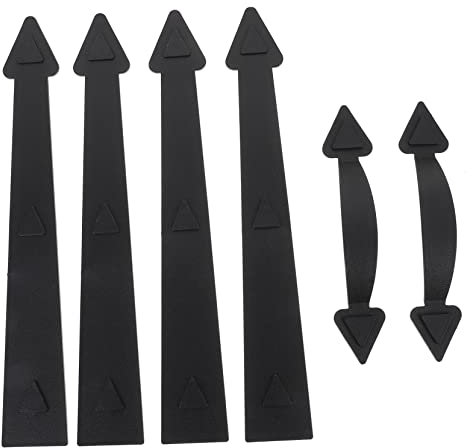 Angoily 1set Magnetic Garage Door Decorative Hardware Kit Hinges Handles Easy Installation for Stylish Garage Decor Strong Magnets for All Season Use