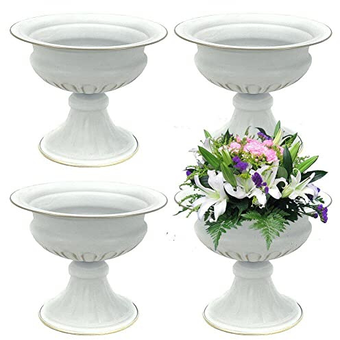Casiler 4 Pcs Metall Urne Pflanzer Kleiner Blumenvase Elegante Tisch Mittelstücke Für Hochzeitsfeierndekoration, Blumenhalterpartydekoration