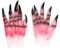 Halloween Handschuhe Monster Latex Handschuhe Vollfinger Wolf Handschuhe Horror Kostüm Accessoires Cosplay Party Gloves Damen Herren Deko Werwolf Verkleidung Zubehör für Halloween Karneval Fasching