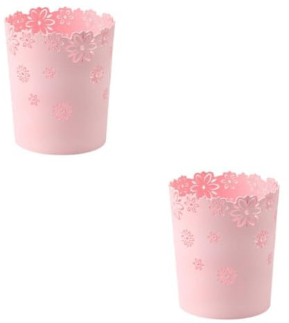 lmoikesz 2 Ensemble de Poubelle légère Anti-Rayures, Fond antidérapant Super épais et Durable pour Une Poubelle Stable, Tendance et Durable, Rose, Grande Taille, Rose Grande Taille, 2Ensemble