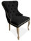 Meble Ares Esszimmerstuhl Schwarz - Glamour Stil - Samt Stuhl Esszimmer - Dining Chair - Buchenholz Seselstuhl Wohnzimmer - Stuhl Schminktisch - Küchenstühle - Ankleidezimmer Möbel Gesteppt