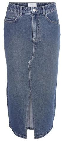 NOISY MAY NMKath NW Slit Midi Skirt VI478BL NOOS Frauen Mittellanger Rock blau