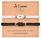 MANVEN Bracelet Couple Amoureux pour 2 Cadeau Couple Saint Valentin Anniversaire Noël pour Lui Elle Porte Cadeau Amoureux pour Femmes Hommes Amour Petit Ami Amie Fiançailles