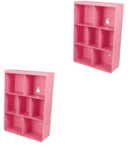 Zerodeko 2 Stk Regal Apothekerschrank Wand Hängehalter Plastik Rosa