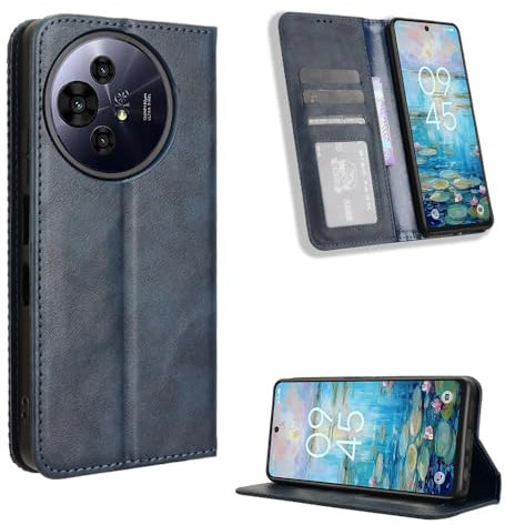 COMAKU Coque TCL 50 Pro NXTPAPER 5G, Etui Portefeuille, Housse Folio en Cuir de Protection pour TCL 50 Pro NXTPAPER 5G - Bleu