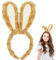 Hasenohren Haarreif Plüsch 1 Stück,Osterhasen Ohren Haarreif,Bunny Ears Stirnband,Osterhasenohren für Kinder,Erwachsene,Ostern,Cosplay,Carnaval,Haarstyling