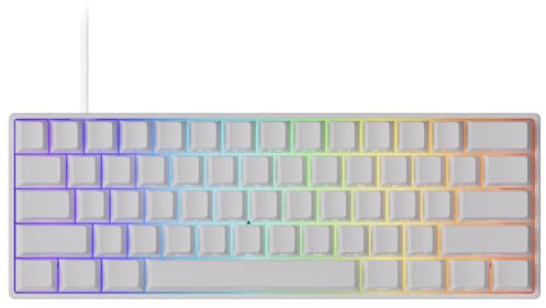 MONSGEEK FUN60 Pro Rapid Trigger Gaming-Tastatur, 16k Scanrate, SP-Magnetschalter, HE-Tastatur, kabelgebunden, 60 % weißer Durchschein (Blend-Magnetschalter)