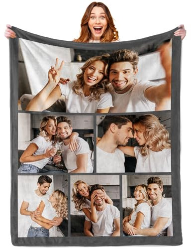 Tingwei Personalisierte Kuscheldecke, Warm, Flanell, 50 x 71 Zoll (130 x 180cm), HD-Druck, Hautfreundlich & Farbbeständig, Geschenk für Mama, Papa, Paare, Freundin, Freund