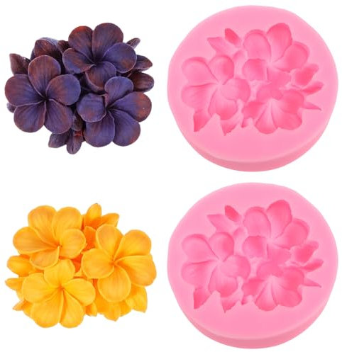 2Pcs Flower Silicone Mold 3D, Cute Flower Silicone Candle Molds, 3D Subtlety Silicones Flowers Molds for Candle Making, Fondant Chocolate, Cake Decorating, Soap, Candy Clay Lotion Bar Wax DIY Craft