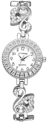 OIDEA Damen-Armbanduhren: elegante Vollstrass-Diamant-kleiner Schwanen-Armband-Quarzuhr-Kleid-Armbanduhr