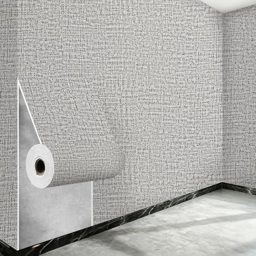 Anttyscar 9Roll Grey Thicken Self Adhesive Wallpaper Thermal Insulating Peel and Stick Wallpaper Thermal Insulating Wall Panels Stick On Wall Covering Kitchen Removable Furniture Sticker