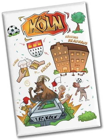 Köln Pop Art Comic Souvenir Souvenir Magnet - Kölsch lustiger Souvenir Magnet, tolles Mitbringsel