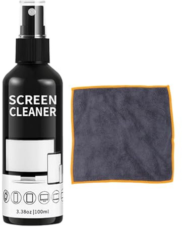 Elektronik-Reiniger-Spray, 100 ml Reinigungsspray und Tuch-Set für TV-Bildschirm, elektronische Geräte, Reinigungszubehör für Monitor, Smartphone, Touchscreen, Computer, TV, Auto