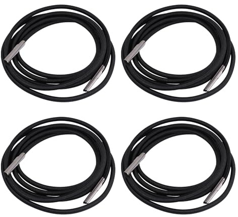 Kichvoe 4 Stück Ersatzseile für Liegestühle Gummiband Elastisch in Schwarz Starkes Befestigungsseil für Outdoor Relaxsessel und Klappstühle Langlebig und Platzsparend