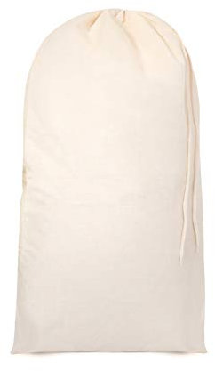 Bronta Mill Plain Natural 100% Cotton Drawstring Stuff Bags | Eco Friendly Storage Pouch | Beige - XL - 75cm x 50cm