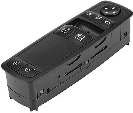 EBTOOLS Auto Fensterheber Schalter, Drucktaste, Drehbar, Normalerweise Offen, Schwarz, Manuell, IP67, Elektronischer Schalter, Panel Montage, ABS-Kunststoff, 1698206510, W169 A160 A180 W245 1698206510