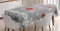 ABAKUHAUS Weihnachten Tischdecke, Sterne-Flitter Schnee, Pflegeleicht mit Modernster Druck Technologie Waschbar und Personalisiert, 140 x 200 cm, Grau Weiß