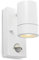 National Lighting PIR Outside Lights - Outdoor Security Lights - Gloss White Motion Sensor Presence Detector External Lantern Light - IP44 Rated 7W 240V LED GU10 Lamp (Not Included)