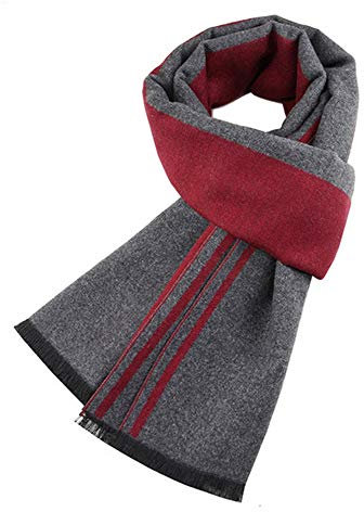 Ueither Herren Weich Warm Herbst und Winter Schal Komfortabel Eleganter Tartan Schals (180cm x 30cm, Farbe 31)