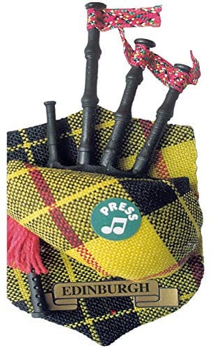 Edinburgh Clan Musical Bagpipe Fridge Magnet, Made in Scotland