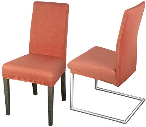 Staboos Stuhlhussen 2er Set - Hochwertige und elastische Stuhlhussen für Swingstühle - Pflegeleichte Stuhlbezüge & Hussen für Stühle - Perfekter Stuhlbezug 2er Set - ÖKO TEX Zertifiziert - Flamingo