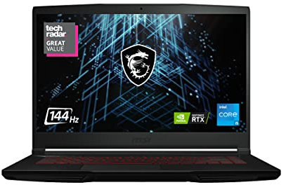 MSI GF63 15.6 144 Hz Gaming Laptop Intel Core i5-11400H RTX 3050 TI 16GB 512GB NVMe SSD Win11 (11UC-263), GF6311263, Black