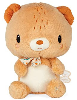 KALOO - Choo - Mini-Plüschtier Choo der Bär - 15 cm - Glöckchen - Entwicklung und Stimulation des Gehörs - Weich und Flauschig - ab Geburt, K971803