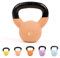 Myga Iron Kettlebell - Heavy Cast Iron Weight for Fitness and Strength Training, Bodybuilding, Muscle and Cardio - Workout Equipment ideal for Home, Gym and Studio - Peach, 6kg