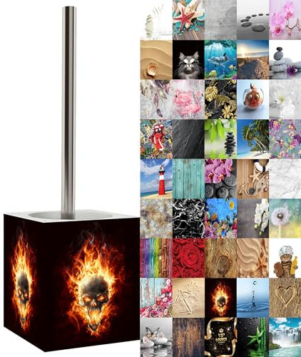 Sanilo WC Bürste, viele schöne Klobürsten zur Auswahl, hochwertige Qualität, Elegantes Design (Totenkopf)