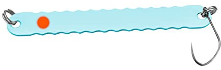 FTM Blinker zum Forellenangeln Spoon Curl Kong 3,5g 6,7cm, Farbe:Baby blau/Baby blau