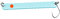 FTM Blinker zum Forellenangeln Spoon Curl Kong 3,5g 6,7cm, Farbe:Baby blau/Baby blau